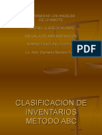 Clasificacion de Inventarios Metodo ABC