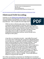 Distressed Debt Investing: Wisdom From Seth Klarman