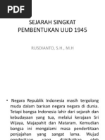 Sejarah Singkat Pembentukan Uud 1945