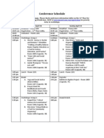 SSJC Conference Schedule 