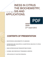 Limonoids - Biosynthesis, Biochemistry and Analyis