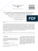 Cost Estimation in Mechanical Production The Cost Entity Approach Applied To Integrated Product Engineering