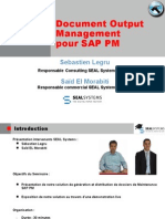 SAP PM Génération Et Distribution de Dossiers de Maintenance SAP PM