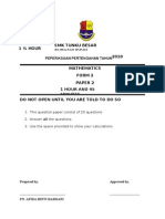 Form 2 Maths Paper 2 