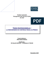 Memoire Sur La Performance Du Controle Fiscal Au Maroc