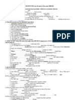 Modelo Examen Final 2º ESO