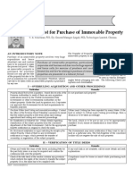 Article On Checklist For Purchase of Immovable Property - As Published in Chartered Secretary