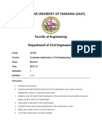 Exam - Computer Application in Civil Engineering