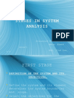 Stages in System Analysis