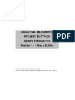 Memorial Descritivo - Instalações Elétricas - Quadra Poliesportiva PDF