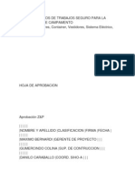 Procedimientos de Trabajos Seguro para La Instalacion de Campamento