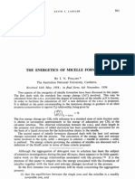 The Energetics of Micelle Formation