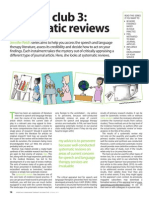 Journal Club 3: Systematic Reviews