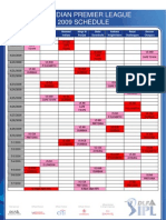 2009 IPL Schedule