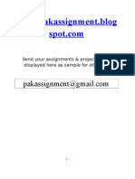 WWW - Pakassignment.blog: Send Your Assignments & Projects To Be Displayed Here As Sample For Others at