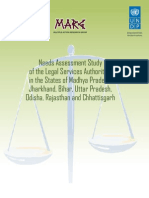 Needs Assessment Study of The Legal Services Authorities in The States of Madhya Pradesh, Jharkhand, Bihar, Uttar Pradesh, Odisha, Rajasthan and Chhattisgarh