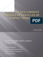 Adaptation Des Cornées Toriques en Lentilles de Contact