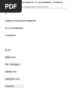 Scheme of Teaching and Examination Be Civil Eingineering Viii Semester