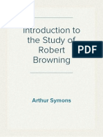 Introduction To The Study of Robert Browning - Arthur Symons