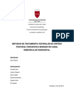 Metodos de Tratamiento Vestibular en VPPB CSC-H