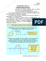 3) Números Irracionales