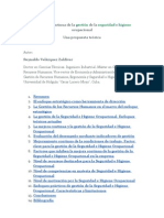 La Mejora Continua de La Gestión de La Seguridad e Higiene Ocupacional