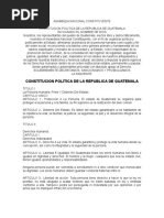 La Constitución Política de La República de Guatemala