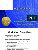 Lean Project Delivery: Glenn Ballard Project Production Systems Laboratory