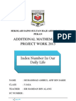 Additional Mathematics Project Work 2013 (PAHANG)