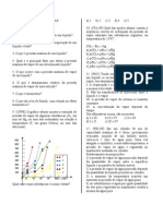 Exercícios Sobre Propriedades Coligativas