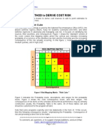 Risk Cube Method To Derive Cost Risk