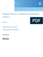 Weblogic Webserver - Installation and Deployment