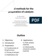 Sol-Gel Methods For The Preparation of Catalysts