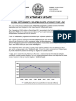 City Attorney Update: Legal Settlements, Related Costs at Eight-Year Low