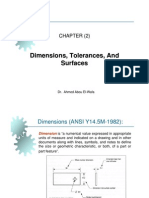 Dimensions, Tolerances, and Surfaces