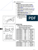 Removal: (A) Remove The 3 Screws. (B) Disconnect The Connector and Remove The Power Seat Switch