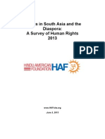 Hindus in South Asia and The Diaspora: A Survey of Human Rights, 2012