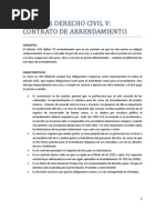 Derecho Civil V Contrato de Arrendamiento