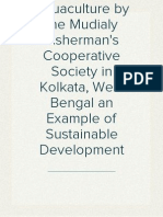 Wastewater Aquaculture by The Mudialy Fisherman's Cooperative Society in Kolkata, West Bengal An Example of Sustainable Development