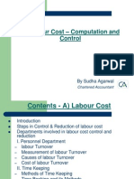 A) Labour Cost - Computation and Control: by Sudha Agarwal