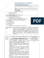 PLANEACION DIDÁCTICA DE INGLÉS 2 Bim. 4