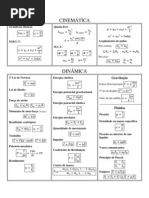 Formulas Cinemática e Termodinâmica PDF