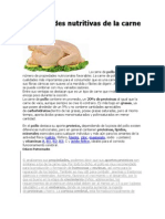 Propiedades Nutritivas de La Carne de Pollo