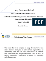 Amity Business School: Marketing of Services