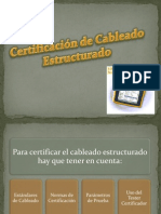 Certificación de Cableado Estructurado