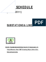 Scedule of Rates 132 KV Sub Station