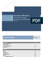 UMN's Huron Administrative Services Benchmarking and Diagnostic Study