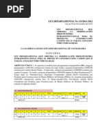 LEY DEPARTAMENTAL No 133/2011-2012