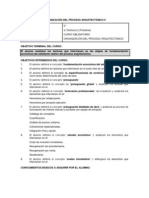 Organización Del Proceso Arquitectónico Ii