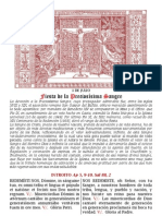 Fiesta de La Preciosa Sangre de Nuestro Señor Jesucristo. 1 de Julio. Forma Extraordinaria Del Rito Romano